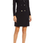 Anne Klein Women's Black Long Sleeve Tuxedo Sheath Dress Size 4