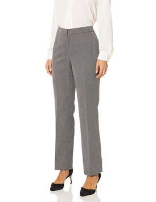 Le Suit Women's Plus Size Herringbone-Print Pants Suit