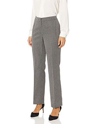 Le Suit Women's Plus Size Herringbone-Print Pants Suit