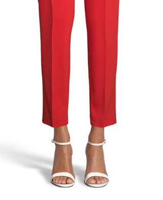 Anne Klein Women's Cotton Blend Double Weave Pant Red Size 14