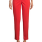 Anne Klein Women's Cotton Blend Double Weave Pant Red Size 14