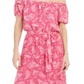 INC International Concepts Women's Off The Shoulder Paisley Print Maxi Dress Pink Size 6
