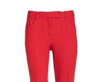 Anne Klein Women's Misses Twill Straight Leg Pant Red Size 10