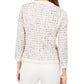 Anne Klein Women's Tweed Five Button Blazer Jacket White Size 12