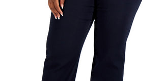 Anne Klein Women's Tie Front High Rise Jeans Blue Size 14W