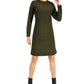 INC International Concepts Women's Cable Knit Sweater Dress Green Size X-Large