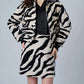 Astrid - Women's Ava Zebra Printed Jacket