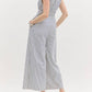 Entro - Striped Romper with Zipper