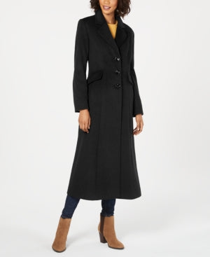 Forecaster Women's Maxi Notched-Collar Walker Coat Size 0