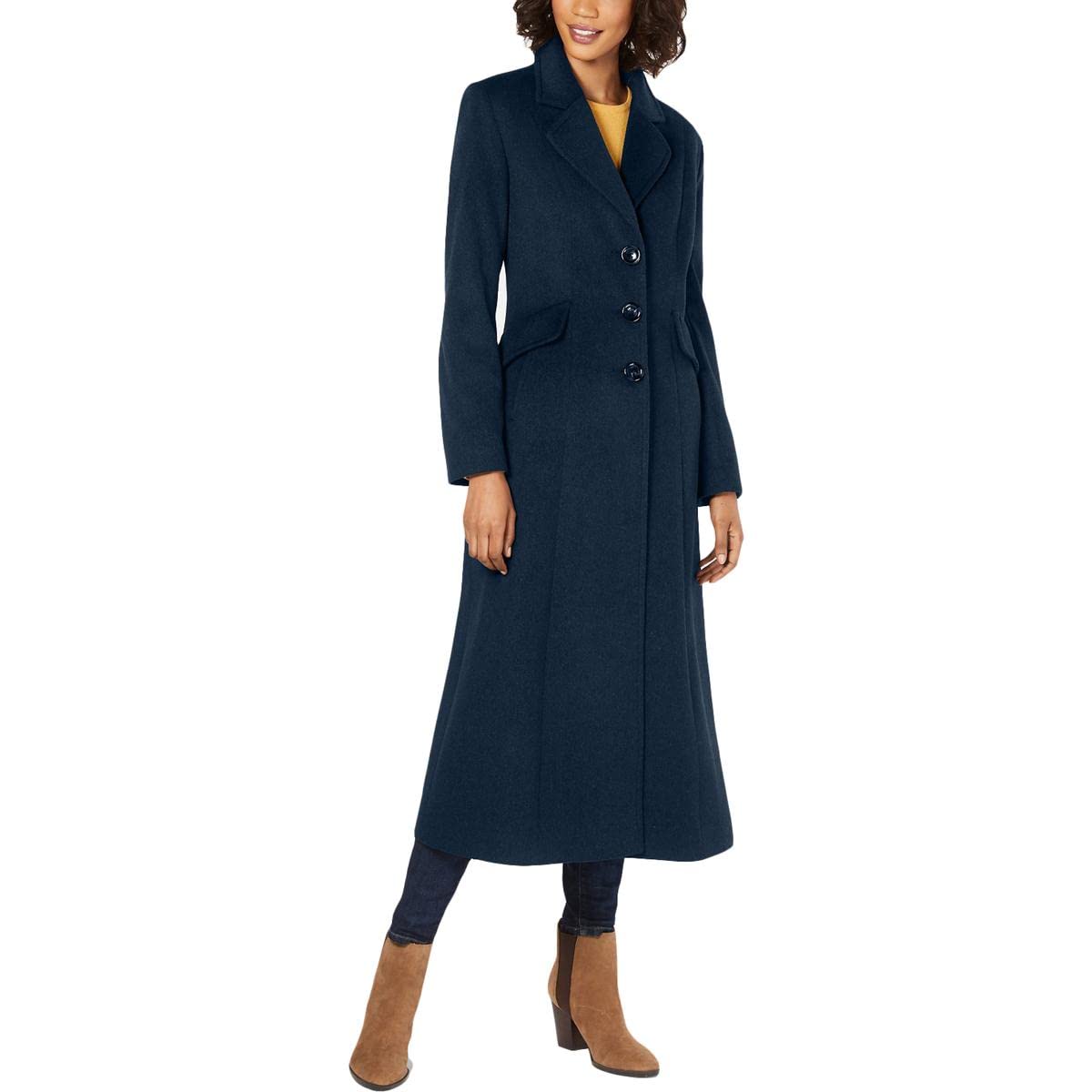 Forecaster Women's Maxi Notched-Collar Walker Coat Size 0
