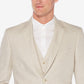Perry Ellis Portfolio Men's Herringbone Linen Blazer Brown Size 40