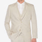 Perry Ellis Portfolio Men's Herringbone Linen Blazer Brown Size 42