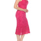 Joseph Ribkoff - Floral Lace Midi Trumpet Dress
