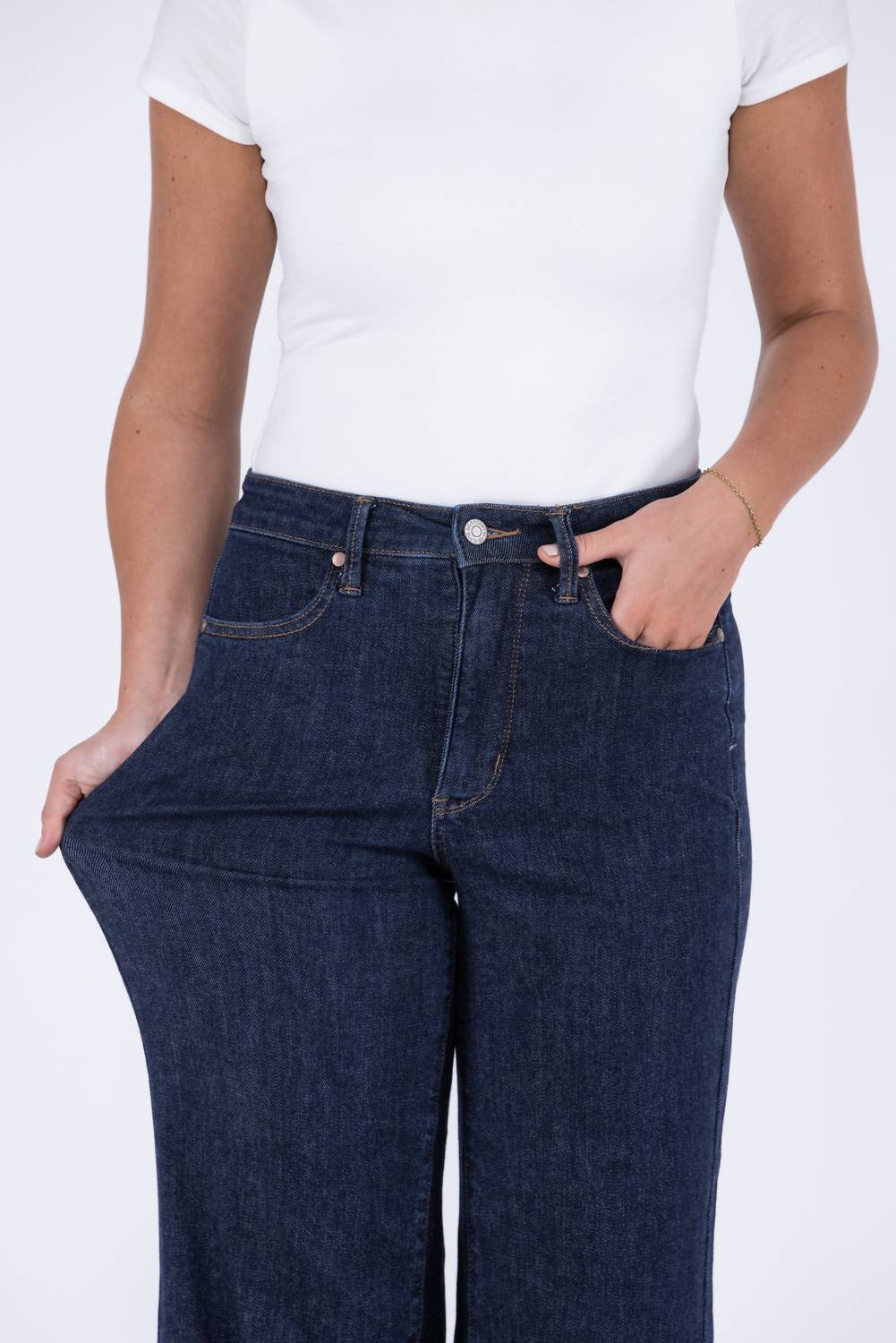 Judy Blue - Vintage Blues High-rise Tummy Control Crop Wide Leg Jeans