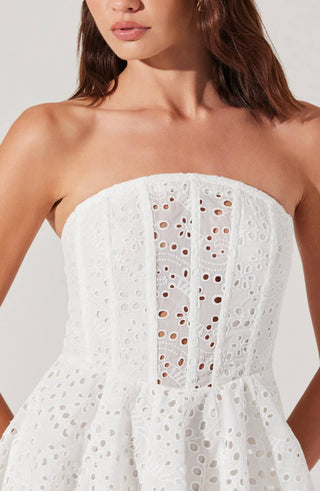 Astr - Deasia Eyelet Mini Dress