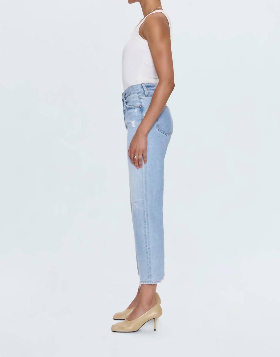 Pistola - Cassie Crop Super High Rise Straight Leg Jeans