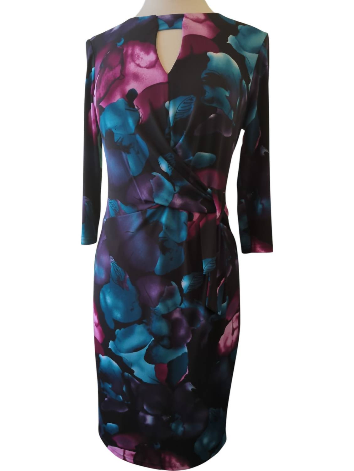 Joseph Ribkoff - Floral Keyhole Neck Dress