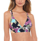 Salt + Cove Women's Juniors Printed Strappy Bikini Swim Top