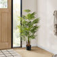 47" Tall, Artificial Plant, Areca Palm Tree, Indoor, Faux, Fake, Floor, Greenery, Potted, Real Touch, Decorative - Green / Black