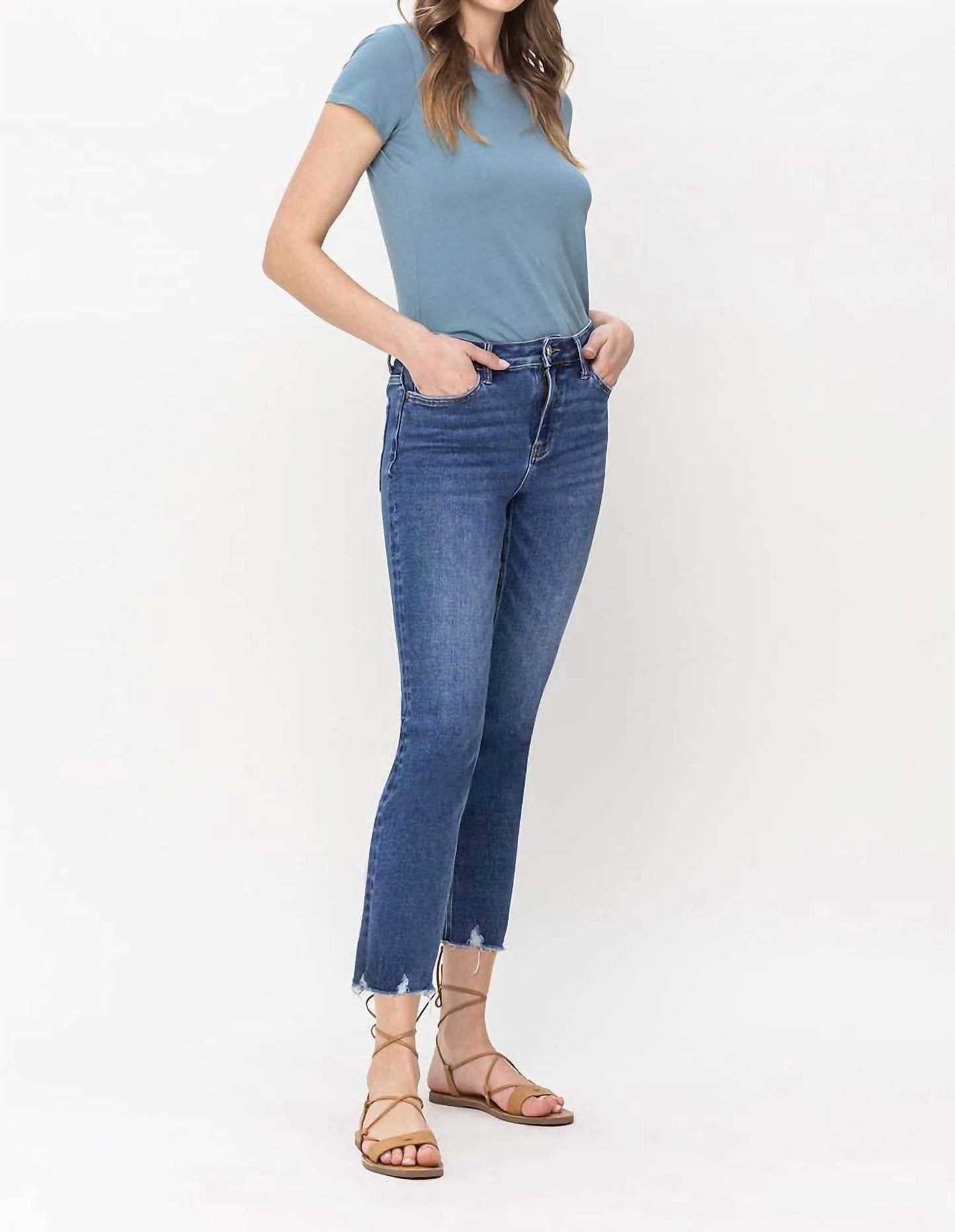 Vervet By Flying Monkey - High Rise Crop Straight Jean