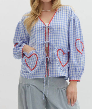 Entro - Ann Gingham Top
