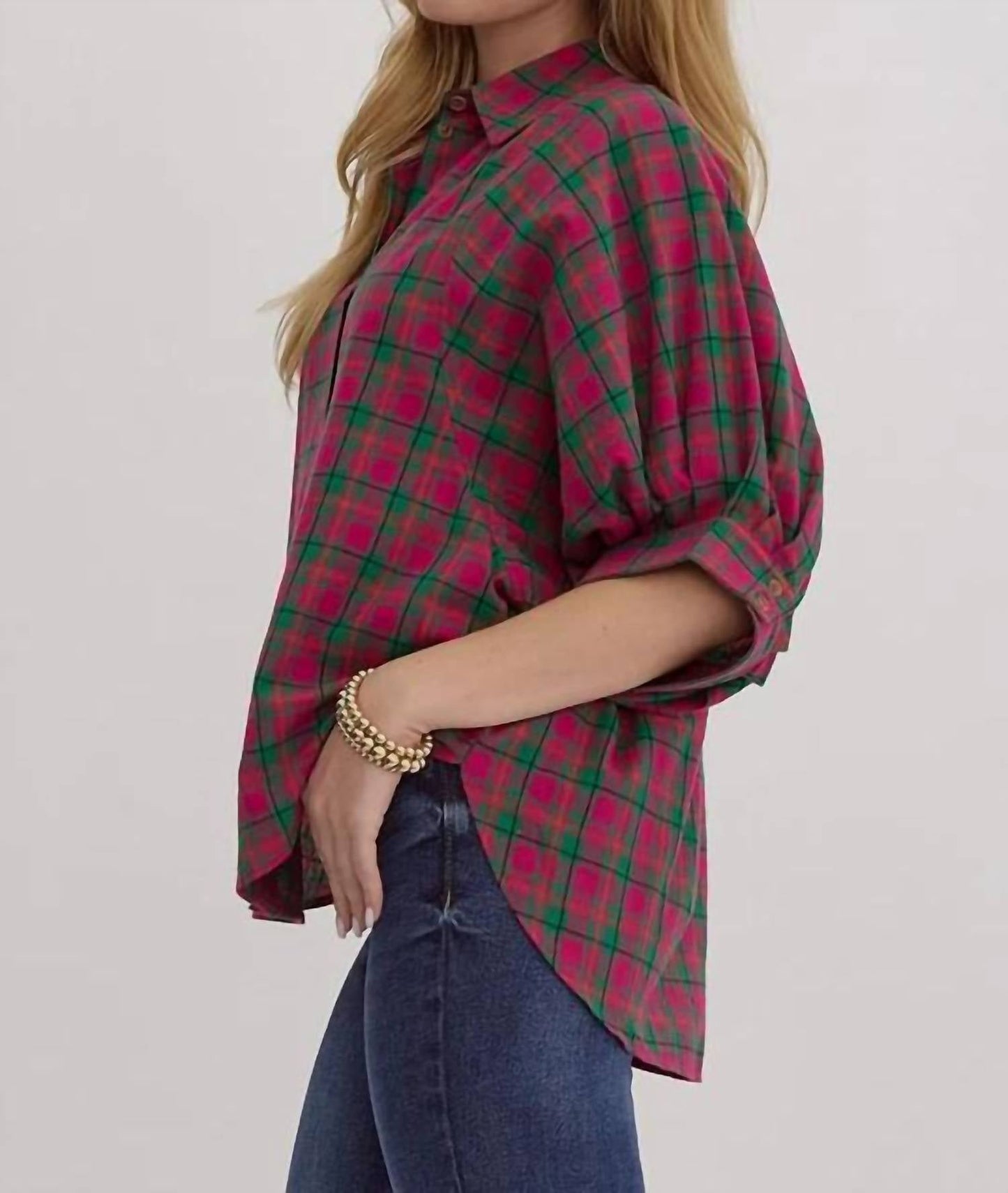 Entro - Making Memories Plaid Blouse