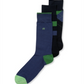 Perry Ellis Men's Print 3 Pack Socks Blue Size Regular