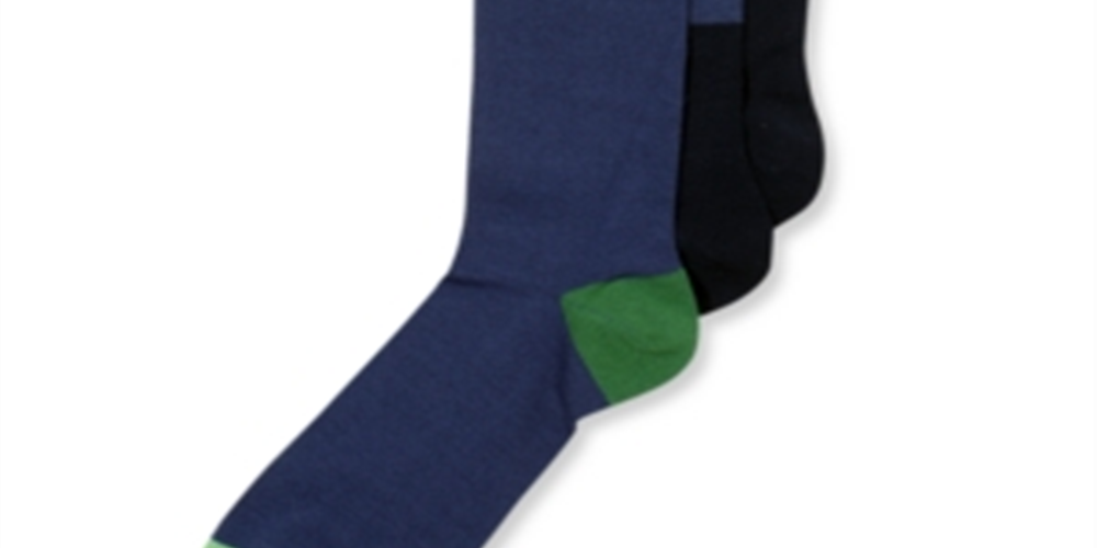 Perry Ellis Men's Print 3 Pack Socks Blue Size Regular