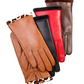Charter Club Women's Faux Lined Leather Gloves Brown Size Regular