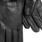 Charter Club Women's Leather with Faux Cuff Gloves Black Size Regular
