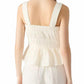 Steve Madden - Gabrielle Smocked Peplum Top