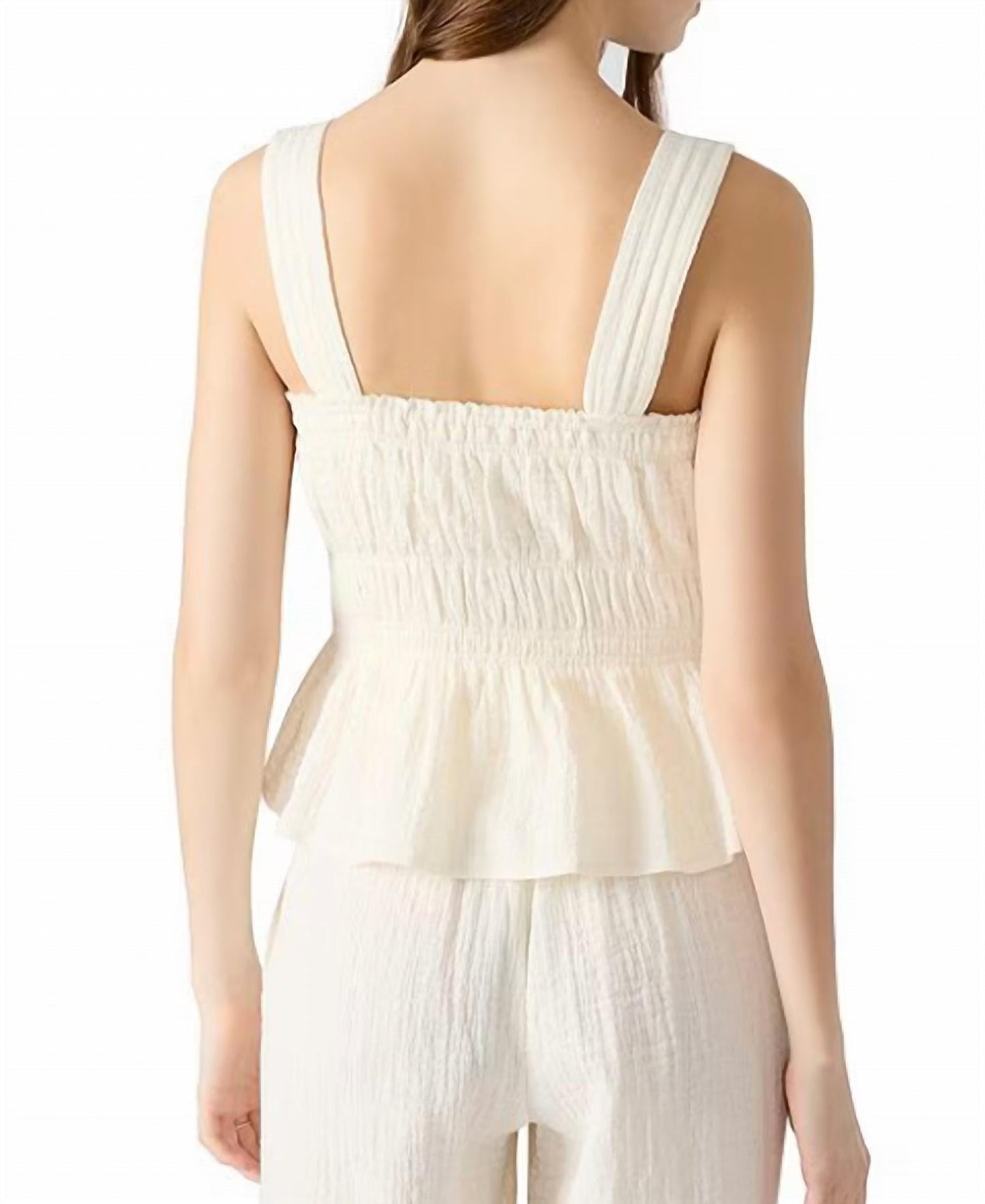 Steve Madden - Gabrielle Smocked Peplum Top