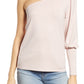 Halogen One Shoulder Knit Top - Rose
