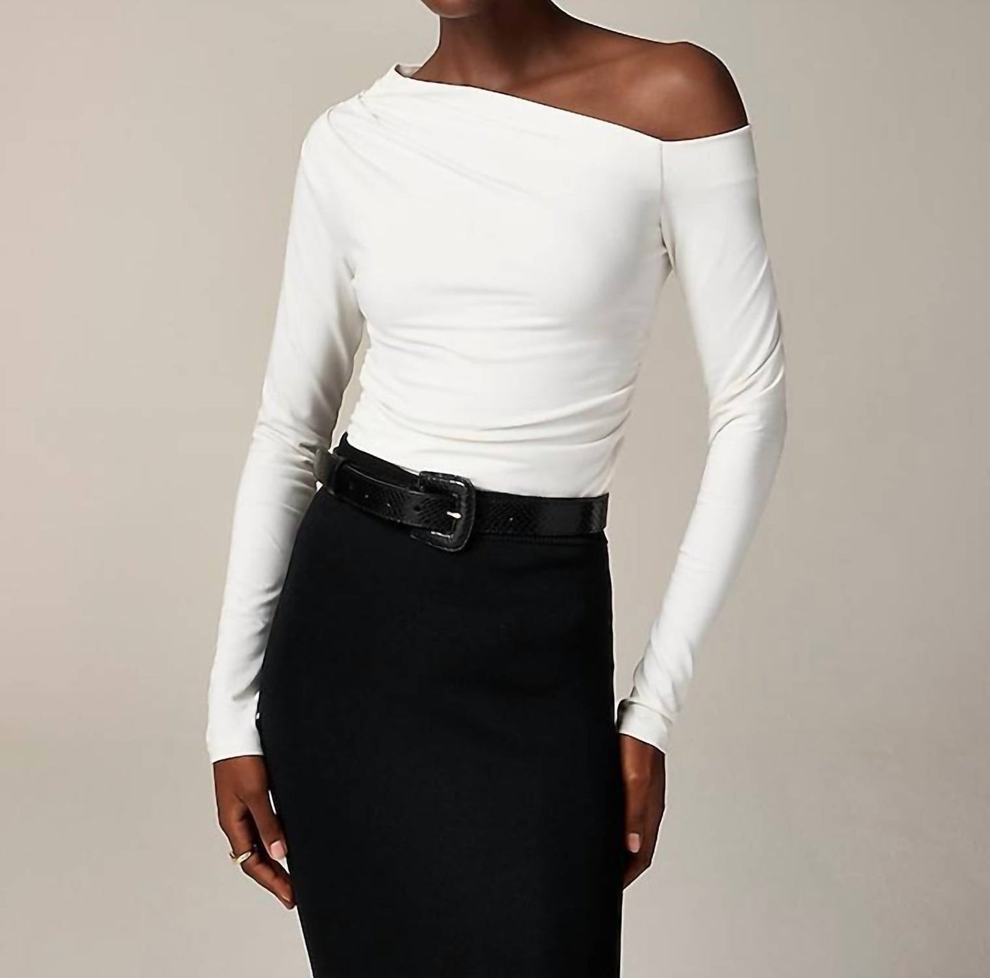 J.Crew - Asymmetrical Off-the-shoulder Top