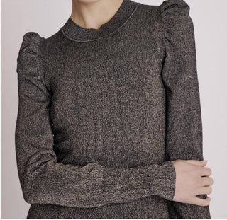 Berenice - Astra Lurex Mock Neck Top