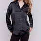 Charlie B - Solid Satin Button-down Shirt