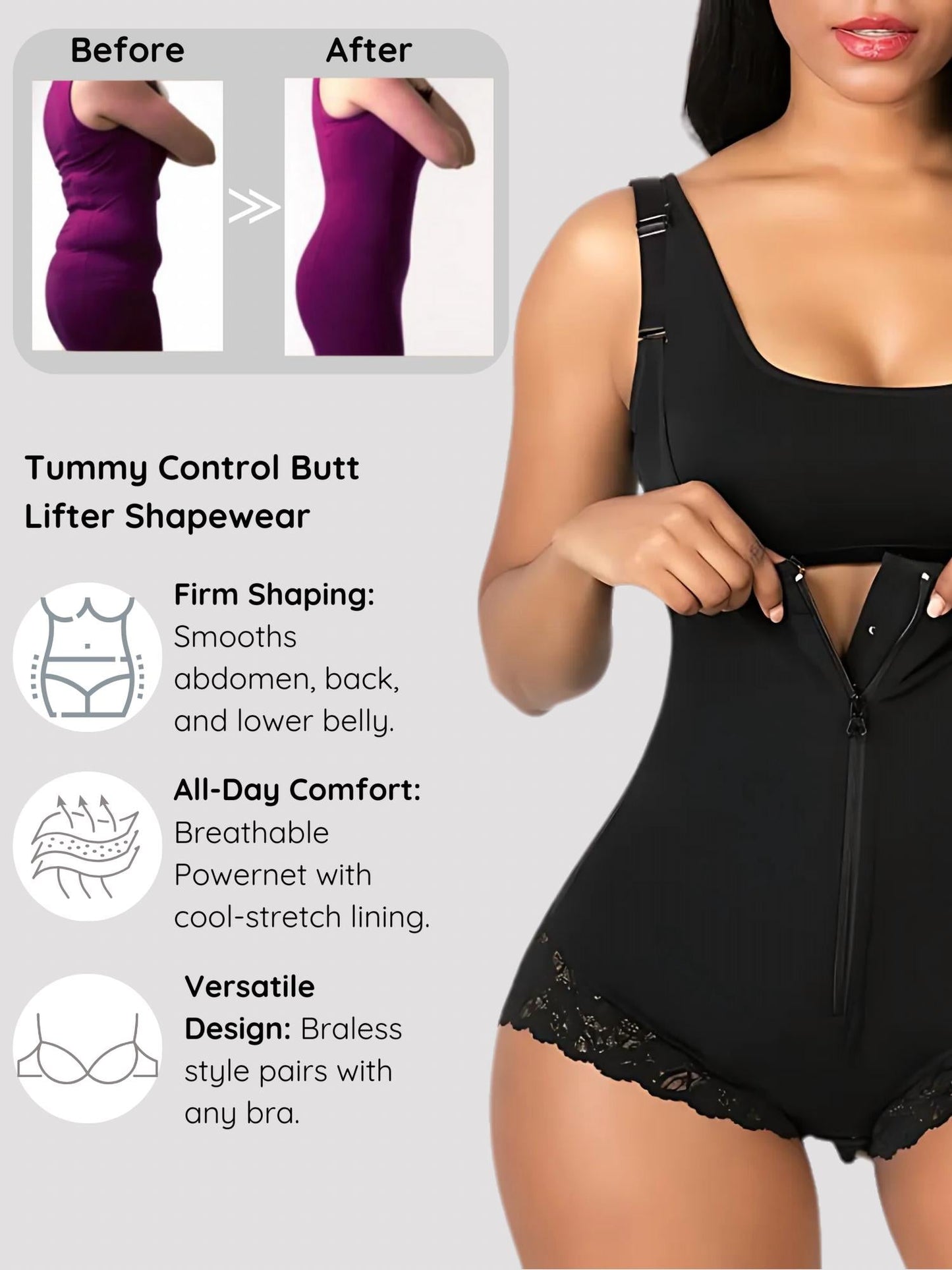 Siluets - Slimming Braless Body Shaper Briefs – Full Control & Everyday Comfort