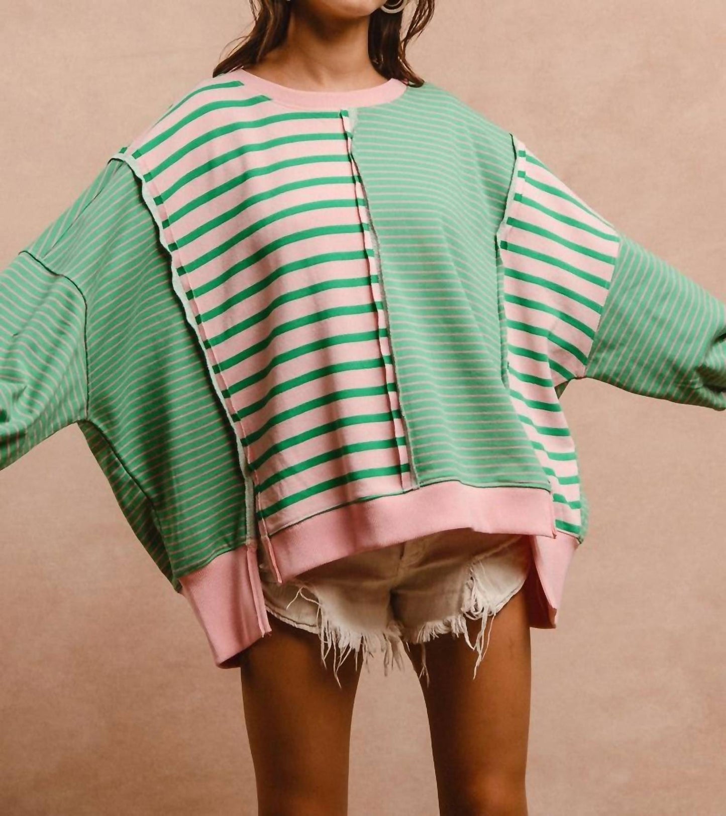 Bibi - Varsity Stripe Mix and Match Top