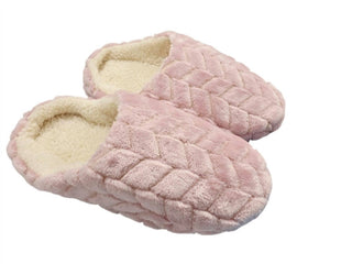 Isotoner - Chevron Fur Hoodback Slippers