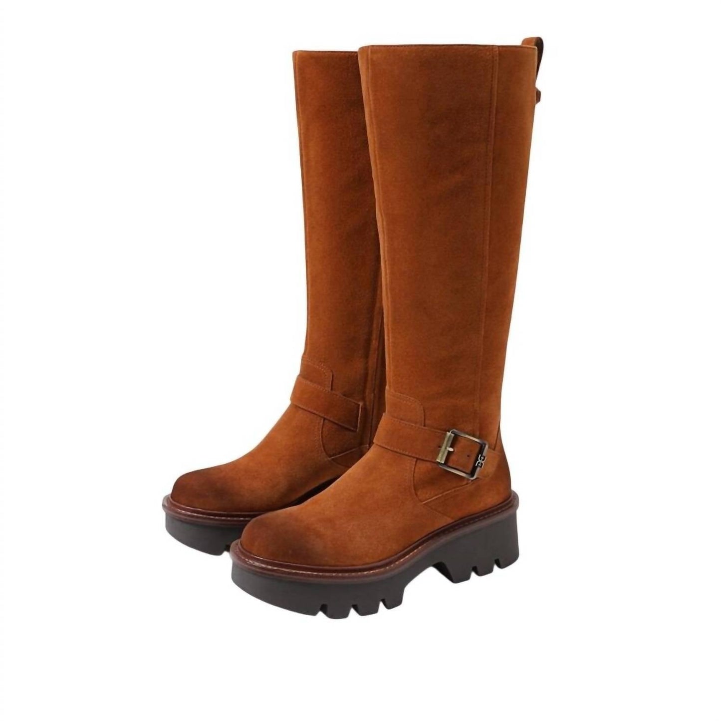 Sam Edelman - Women's Carter Buckle Detailed Chunky Heel Knee High Boots