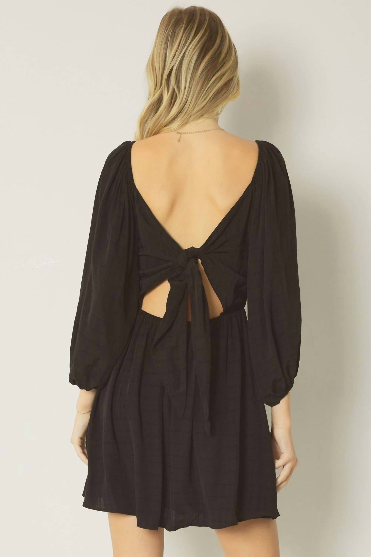 Entro - Self Tie Closure Mini Dress