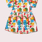 Little Green Radicals - Girl's Flora And Fauna Button Through Short Sleeve Dress