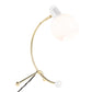 Eileen Contemporary Task Lamp in Gold Metal and White Shade