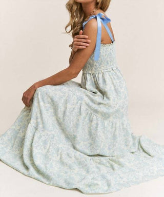 J.Nna - Empire Floral Tiered Maxi Dress