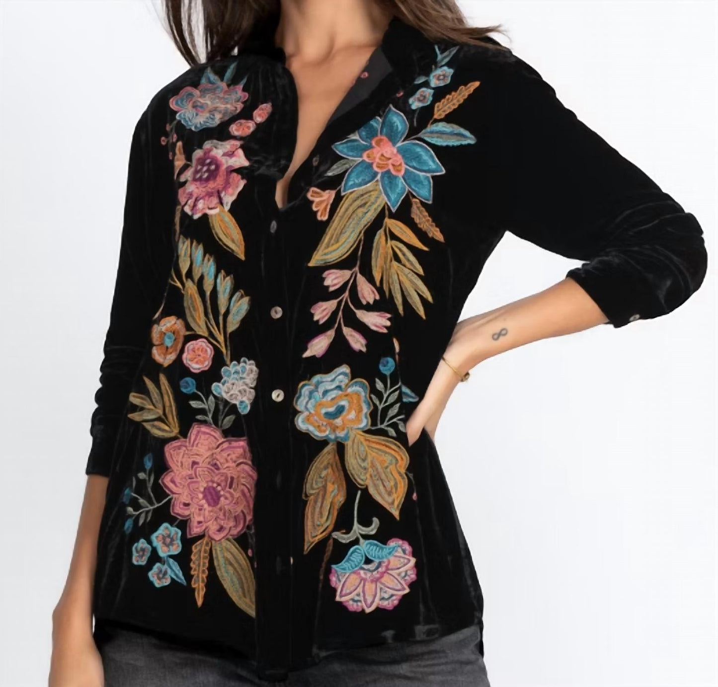 Johnny Was - Bianca Velvet Oversized Shirt