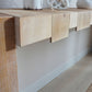 Modern Rustic Console Table - 71" Entryway Table with Sculpted Block Design