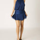 Cotton Candy La - Striped Chiffon Mini Dress