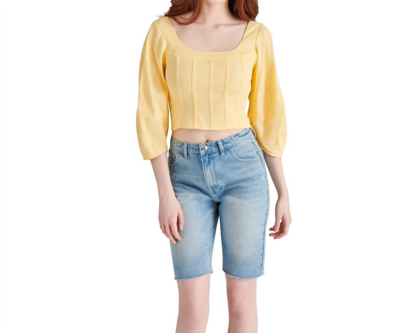 Steve Madden - Shay Smocked Back Crop Top