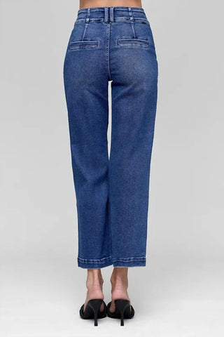 Risen - Tummy Control High Rise Crop Jeans