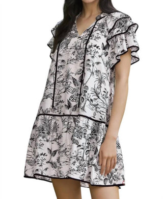 Entro - Madeleine Piping Tiered Mini Dress